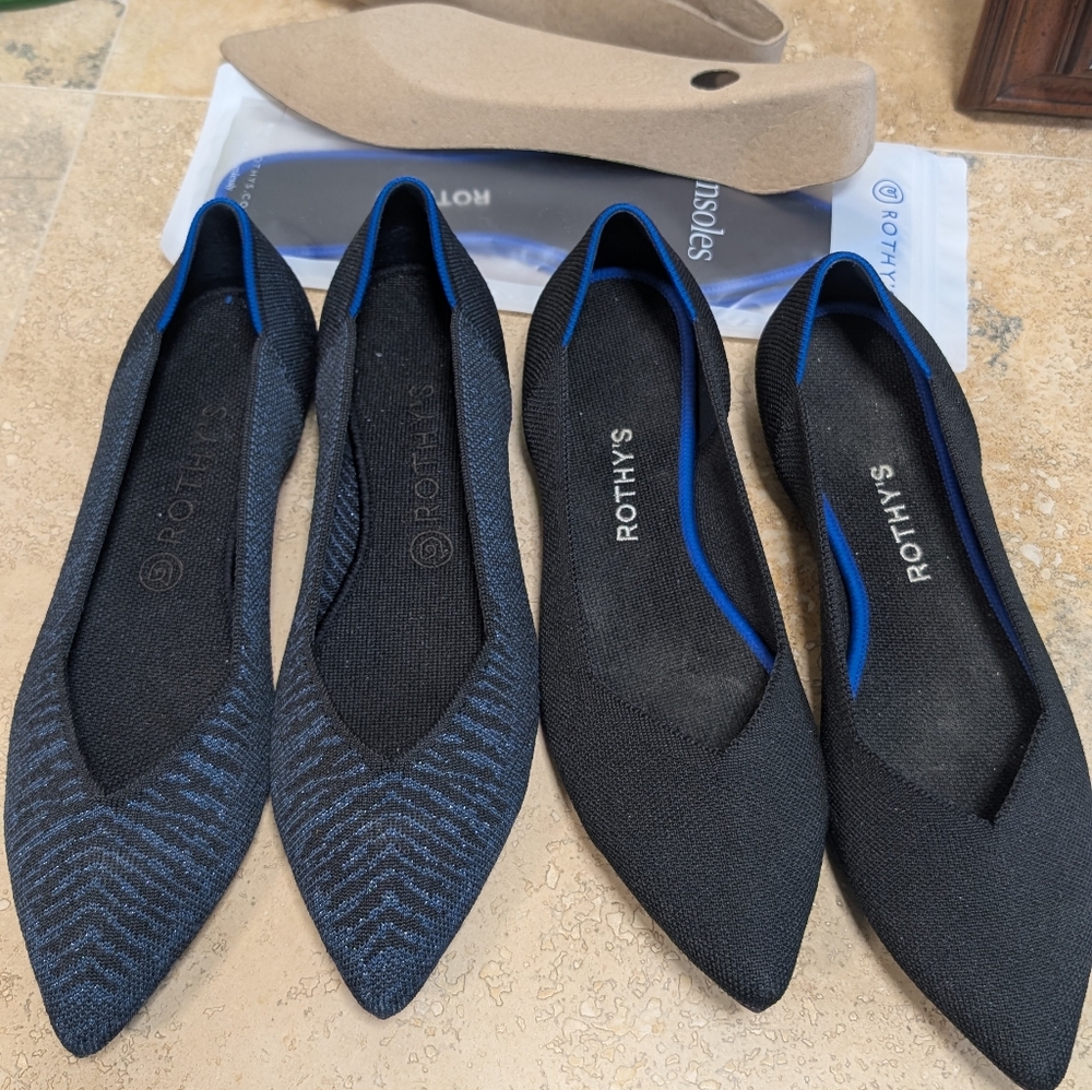 Bundle Two pairs Rothys The Point plus extra insole